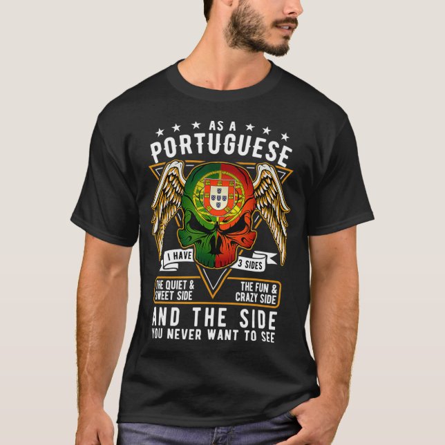 T-shirt Fier d'être un tee-shirt cadeau portugais (Devant)