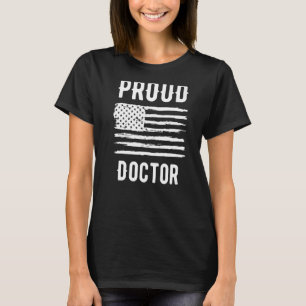 T-shirt Fier Docteur Profession Drapeau Américain
