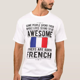 T-shirt Fier Drapeau Français France Patrimoine Racines F