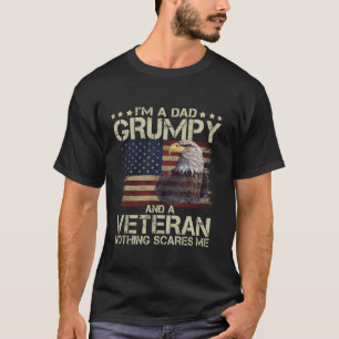 T-shirt Fier Eagl Je suis Papa Grumpy et vétéran American