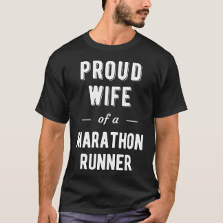 T-shirt Fier épouse d'un coureur de marathon