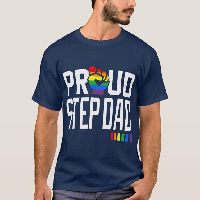 T-shirt Fier Étape Papa Gay pride Mois LGBQ (Devant)