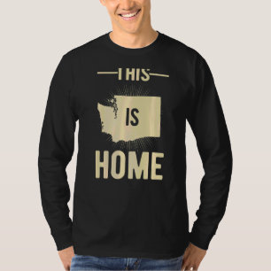 T-shirt Fier États-Unis Fan State This Is Home Carte Washi
