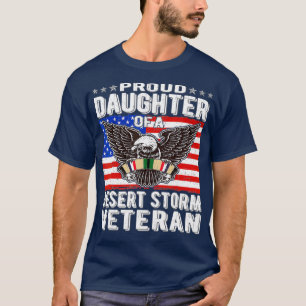 T-shirt Fier Fille De La Tempête Du Désert Vétéran Per