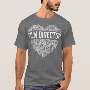 T-shirt Fier Film Réalisateur Cadeaux de coeur cinéaste Ca