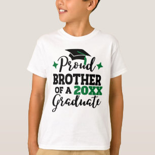 T-shirt Fier Frère de 2022 diplômé noir vert goût
