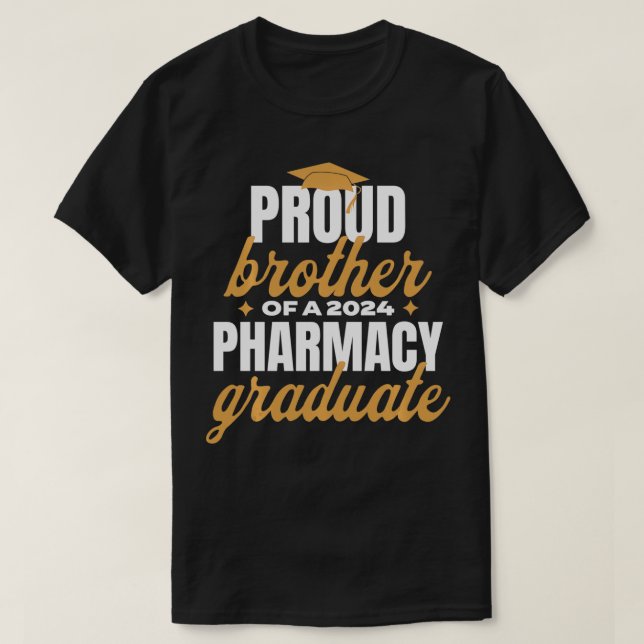 T-shirt Fier Frère D'Un Diplômé En Pharmacie En 2024 (Design devant)