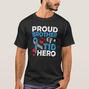 T-shirt Fier Frère D'Un Héros De Diabète De Type 1 Guerrie