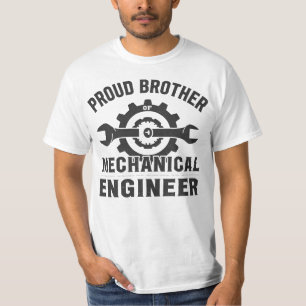 T-shirt Fier frère d'un ingénieur mécanicien