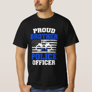 T-shirt Fier frère d'un policier USA Patriotique