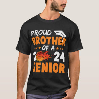 T-shirt Fier Frère D'Une Graduati De Basketball Senior 202