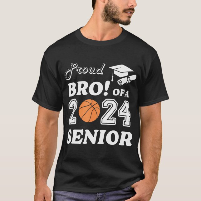 T-shirt Fier Frère D'Une Graduati De Basketball Senior 202 (Devant)
