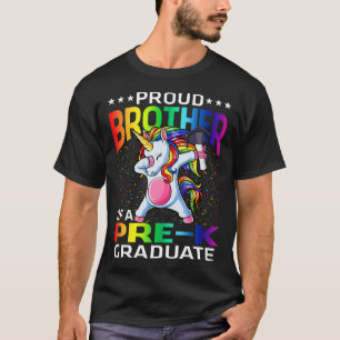 T-shirt Fier Frère D'Une Unicorne D'Études Pré-K
