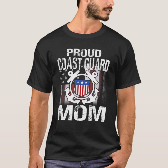 T-shirt Fier Garde côtière maman Tee U.S. Coast Guard Vété (Devant)
