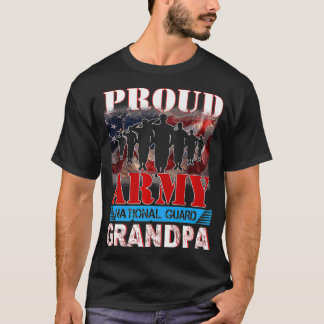 T-shirt Fier Garde Nationale Grand-Père Chien Tags Drapeau