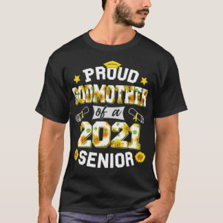 T-shirt Fier Godmère d'un Diplôme Floral Senior 2021