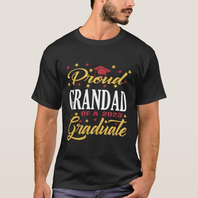 T-shirt Fier Grand Classe De 2023 Diplômé Senior 23 Gra (Devant)