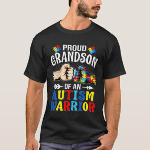 T-shirt Fier Grand-Fils D'Un Guerrier Autiste Autiste Awar