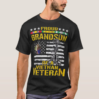 T-shirt Fier Grand-Fils D'Un Vétéran Viêt Nam Guerre T-