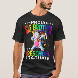 T-shirt Fier Grand Frère D'Une Unicorne D'Études Préscolai