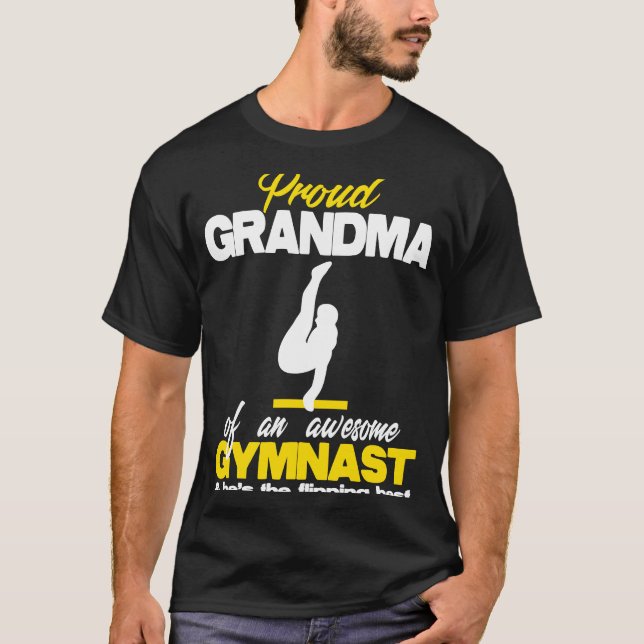 T-shirt Fier grand-mère d'un garçon fantastique barres de  (Devant)