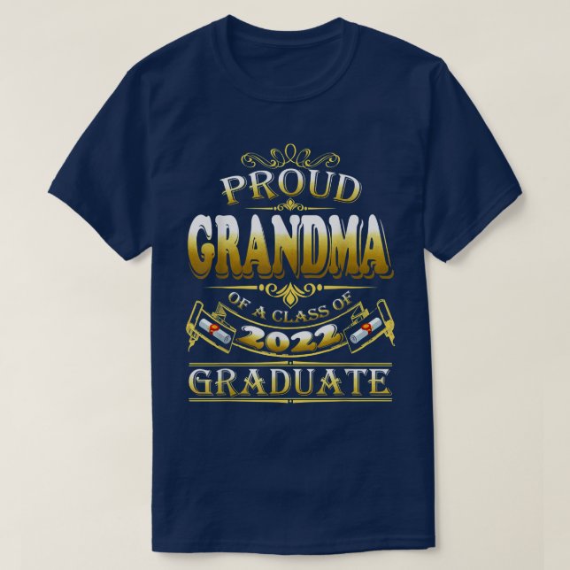 T-shirt Fier Grand-Mère D'Une Classe De 2022 Diplômé G (Design devant)