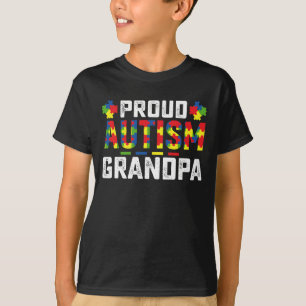 T-shirt Fier grand-père autiste de sensibilisation à la fa