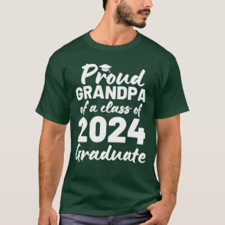 T-shirt Fier grand-père d'une diplômée de la promotion 202