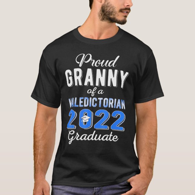 T-shirt Fier Granny De 2022 Valedictorian Classe 2022 Grad (Devant)
