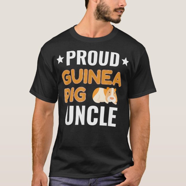T-shirt Fier Guinée Pig Uncle Propriétaire d'animal de com (Devant)