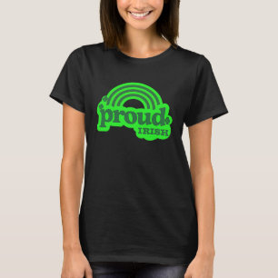 T-SHIRT FIER IRLANDAIS VERT RAINBOW ST PAT'S DAY