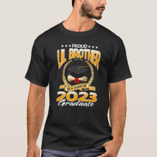 T-shirt Fier Lil Frère D'Une Classe De Diplômé De 2023