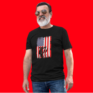 T-shirt Fier lineman américain Travailleur de services pub