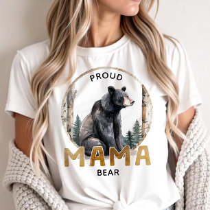 T-shirt Fier Mama Ours Woodland Adventure Shirt