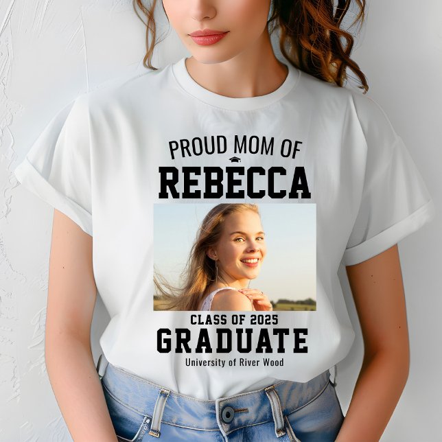 T-shirt Fier Maman Classe de 2025 Graduate Parent Custom (Créateur téléchargé)