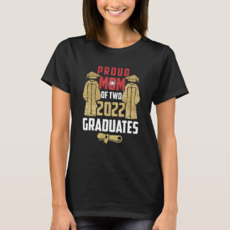 T-shirt Fier Maman De Deux Diplômés De 2022 Twin Mama Grad