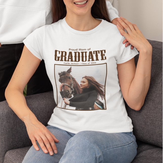 T-shirt Fier Maman de la Graduate Photo Pays Graduation (Créateur téléchargé)