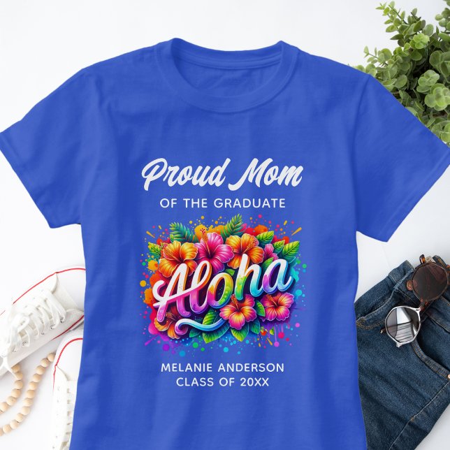 T-shirt "Fier Maman du Diplôme" Aloha Graduation (Créateur téléchargé)