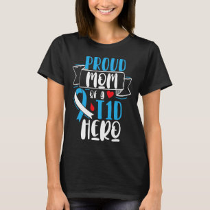 T-shirt Fier Maman D'Un Héros T1D Type 1 Diabète Maman Acc