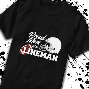 T-shirt Fier Maman d'un Lineman - Joueur de football
