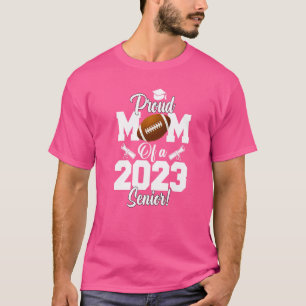 T-shirt Fier maman d'un senior de football 2023 Maman de f