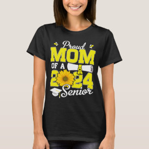 T-shirt Fier maman d'une classe de 2024 Graduate Sunflower