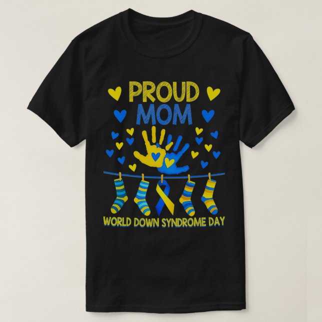 T-shirt Fier Maman T21 Journée mondiale de sensibilisation (Design devant)