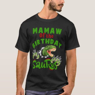 T-shirt Fier Mamaw De L'Anniversaire Saurus Dinosaur