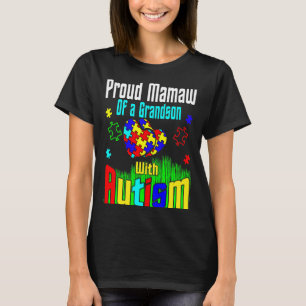 T-shirt Fier Mamaw D'Un Petit-Fils Autiste