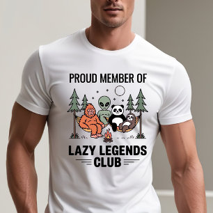 T-shirt Fier membre du Lazy Legends Club - Citation drôle