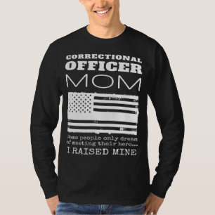 T-shirt Fier Mère D'Un Agent Correctionnel Maman US Amer