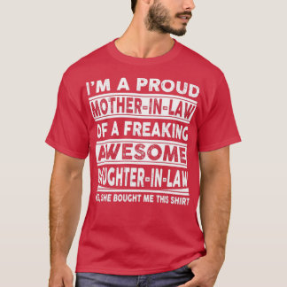 T-shirt Fier Mère En Droit D'Une Fou Fantastique Fille