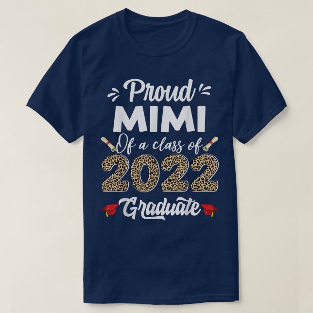 T-shirt Fier Mimi D'Une Classe De Diplômés De 2022 (Design devant)