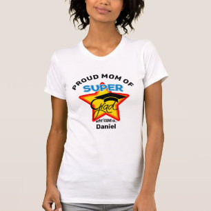 T-shirt FIER MOM OF Super Grad Personnaliser Nom et année